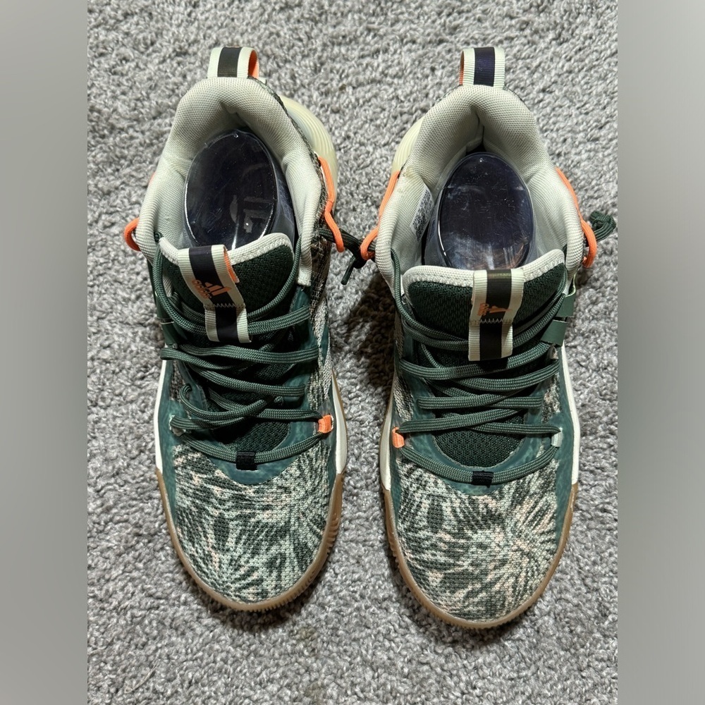 Adidas Harden Stepback 3 US Size 9 Green Oxide Beam Orange Off White GZ7240 - Picture 2 of 8